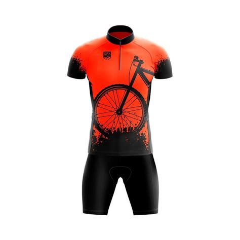 Conjunto Ciclismo Bermuda E Camisa Gpx Bike Black Laranja G Submarino