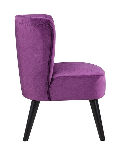 Contemporary Accent Chair Living Room Velvet Fabric Chair Armless