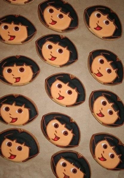 Dora The Explorer Cookie — Cookies Royal Icing Cookies Cookie