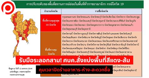 18 mins · ยันเปิดเทอม 14 มิ.ย.64 แต่ 4 จังหวัดพื้นที่สีแดงเข้ม ห้ามเรียนออนไซต์ ให้เน้นออนไลน์ # เรื่องเล่าเช้านี้ รับมือระลอกสาม! ศบค.สั่งแบ่งพื้นที่สีแดง-ส้ม คุมเวลาปิด ...