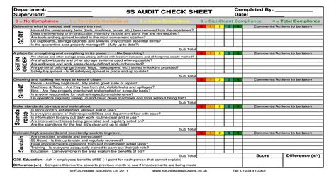5s Diagrams And Templates Free 5s Audit Form Software Gambaran