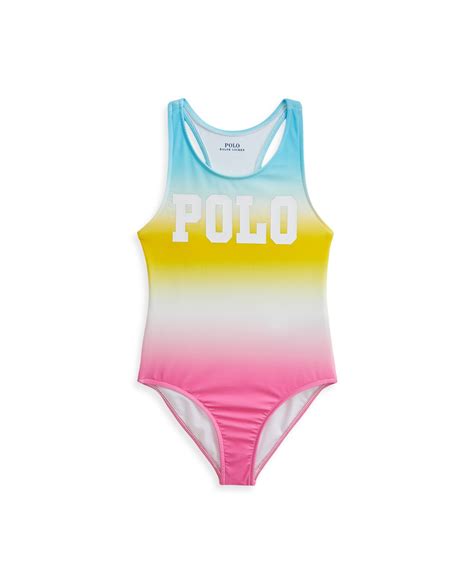 Купить Детские купальники Girls Logo Ombré One Piece Swimsuit Polo