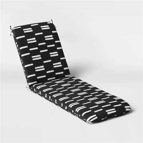 Define the look of your deck or patio with vibrant and stylish outdoor seat cushions. Stripe Outdoor Chaise Cushion DuraSeason Fabric™ Black ...