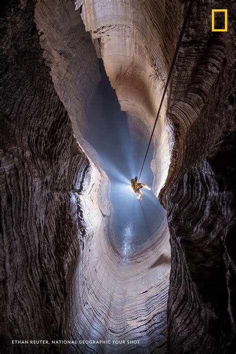 Deep Underground In Ellisons Cave Is A 488 Foot Pitch Dropping Into