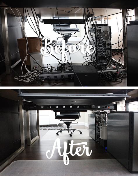 • some cord clips will help you tuck the wires behind a desk or • if you are creative, you could make some interesting skirtboards and stick them to the wall. How to: Organize a tangled mess of cables under your desk