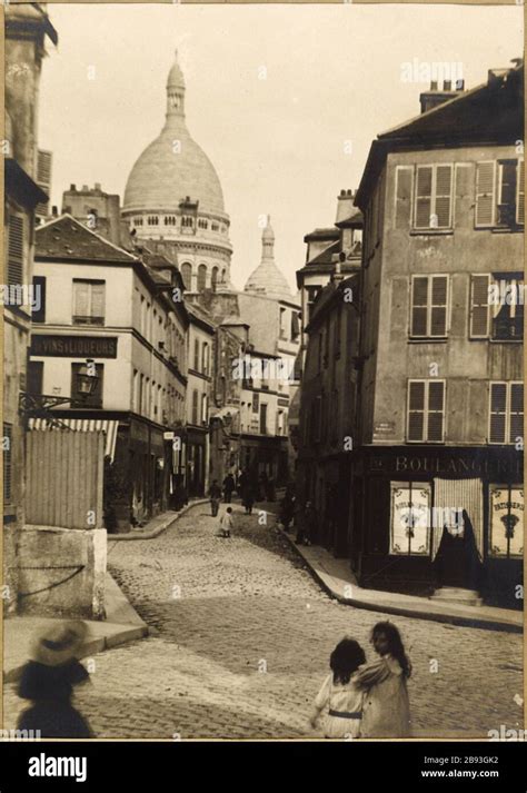 Rue Saint Rustique View Taken In July 1904 18th Arrondissement Paris