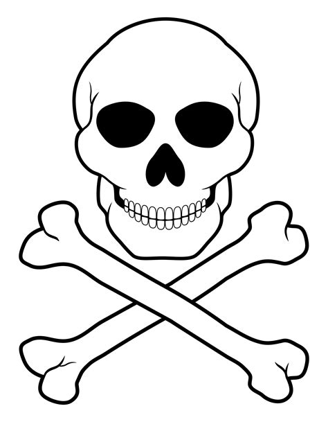 Pirate Skull And Crossbones Template Printable ~ Small Printable Skull