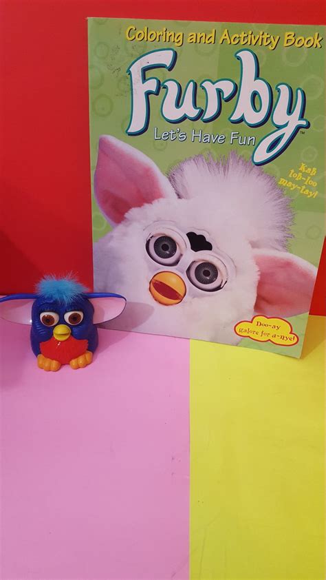 Vintage 1999 Furby Lets Have Fun Coloring And Etsy Furby Book