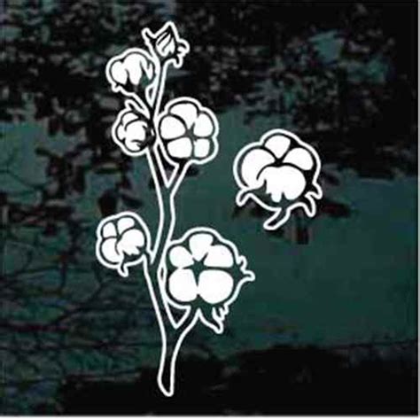 Cotton Plant Decals Car Window Stickers Decal Junky