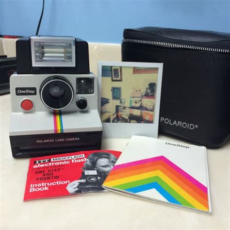 Working Polaroid Onestep Rainbow Sx 70 Land Camera With Flash Etsy Camera Rainbow Polaroid