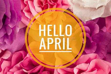 Banner Hello April Hi Spring Hello April Welcome Card We Are Waiting