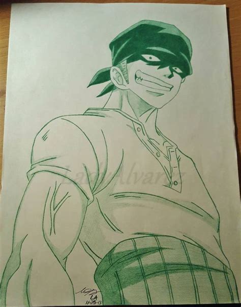 Roronoa Zoro By Ladyalvarez On Deviantart Anime Character Drawing Character Illustration