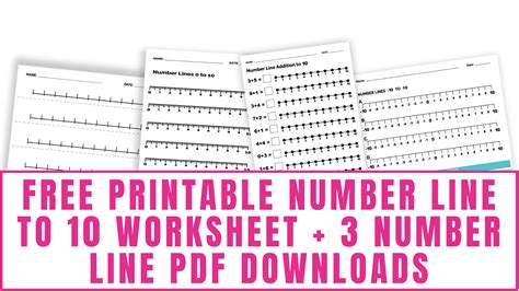 Free Printable Number Line To 10 Worksheet Freebie Finding Mom