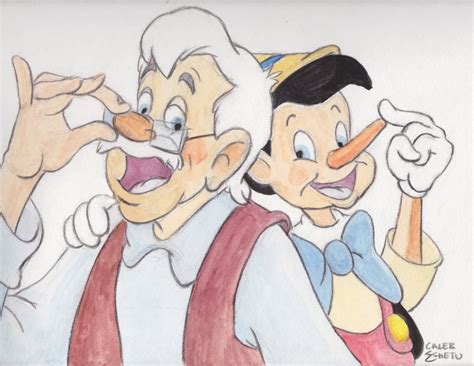 Geppetto And Pinocchio Fathers Day By Caleb Eshetu On Deviantart