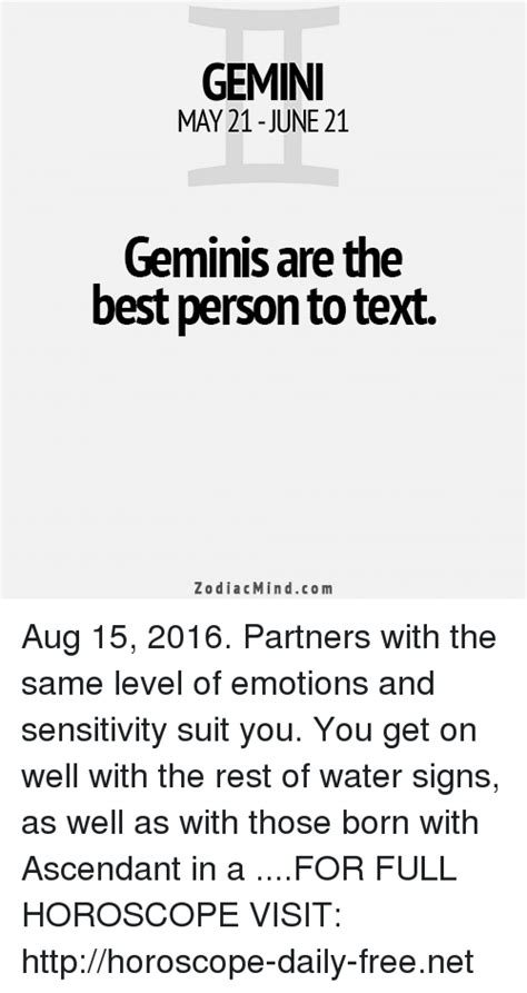 Gemini May 21 June 21 Geminis Are The Best Person To Text Zodiac Mindco