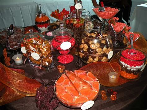 a beautiful candy buffet for fall the nutty scoop from