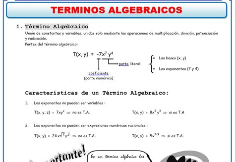 Ejercicios De Álgebra Para Primero De Secundaria Recursos Didácticos