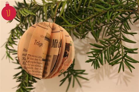 Newspaper Christmas Tree Balls Christmas Diy Christmas Tree Diy