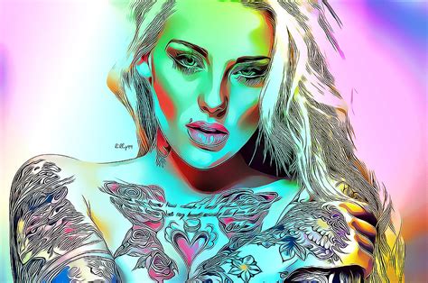 Body Art Pop Digital Art By Nenad Vasic