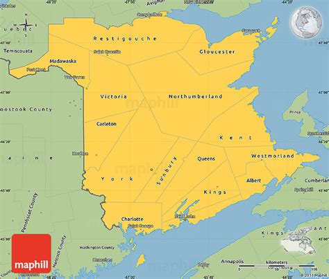 Map Of New Brunswick Canada Maping Resources