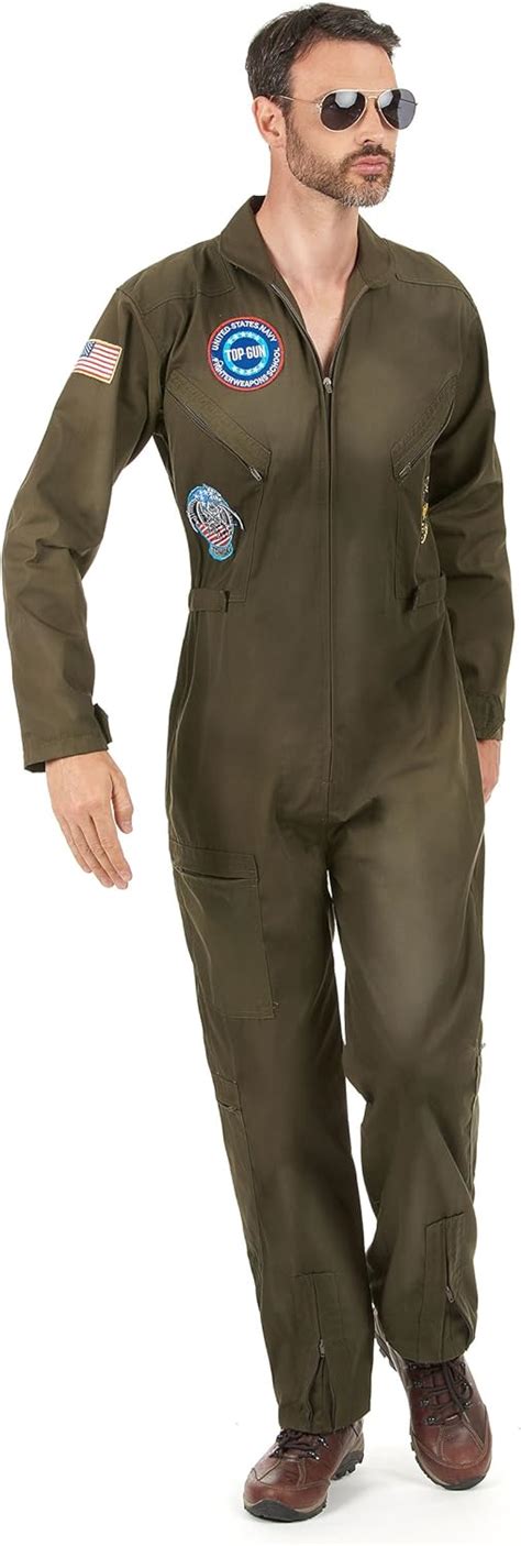 Top Gun Secret Wishes Flight Suit Green Khaki X Large