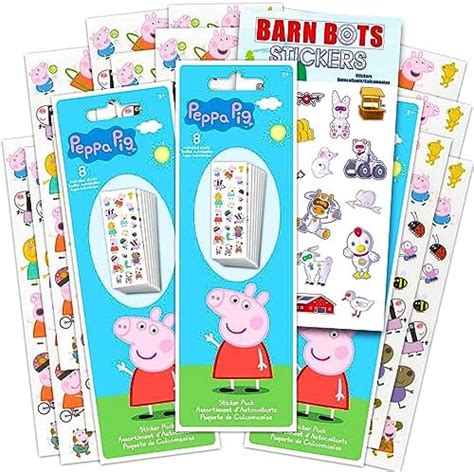 Peppa Pig Stickers Party Favors Set ~ Bundle Includes Over