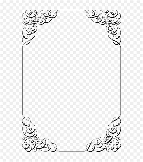 Free party border templates including printable border paper and clip art versions. Wedding Invitation Template Microsoft Word Convite Classic Frame Border Png Peoplepng Image ...