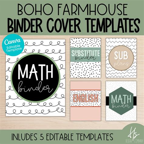Girly Math Binder Cover