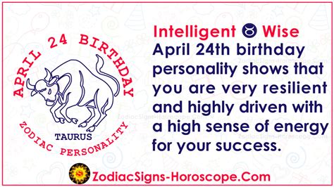 April 24 Zodiac Taurus Horoscope Birthday Personality And Lucky