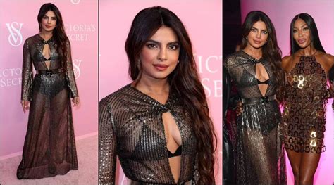 Why Is She Over Exposingpriyanka Chopra Flaunts Cleavage In See Through Black Bikini