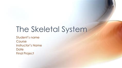 Solution The Skeletal System Presentation Studypool