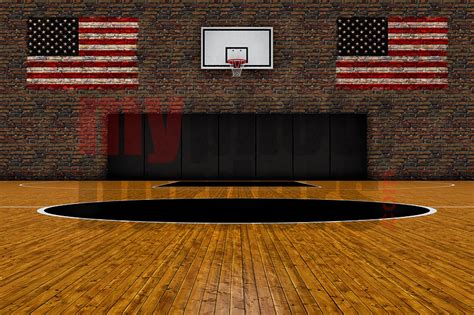 Digital Sports Background Old School Basketball Horizontal