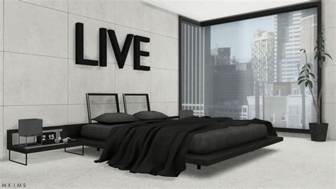 Stylish Modern Bedroom At Mxims Sims 4 Updates Sims House Sims 4