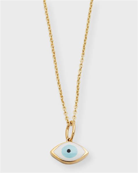 Sydney Evan K Yellow Gold Small Diamond Evil Eye Necklace Neiman Marcus