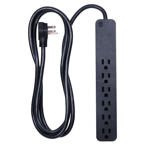 Ge 6 Outlet Power Strip Surge Protector 6ft Power Cord 37211