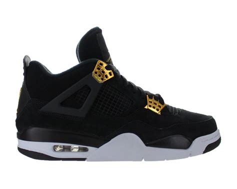 Mens Air Jordan Retro 4 Iv Royalty Black Metallic Gold White 308497 03