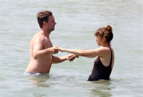 Patrick J Adams And Wife Troian Bellisario Hit The Beach In Mykonos