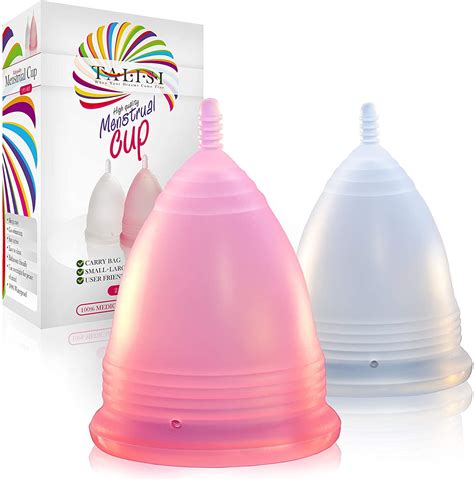 Talisi Menstrual Cups Set Of 2 Period Cup Reusable Small Large Sizes