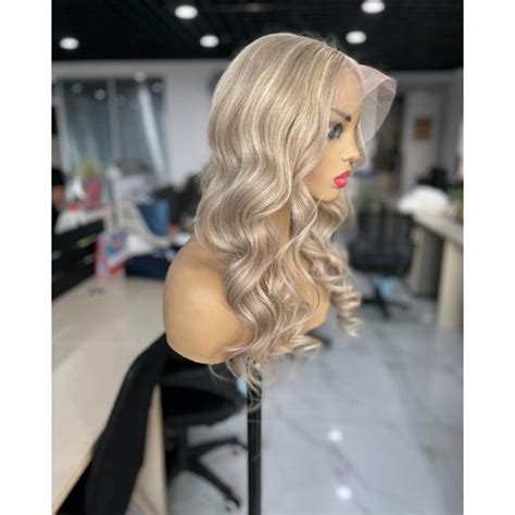 Platinum Blonde Wave F116 Human Hair 13x6 Lace Front Wig Jx02