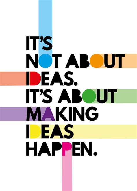 Its Not About Ideas Its About Making Ideas Happen Postkarte Ver