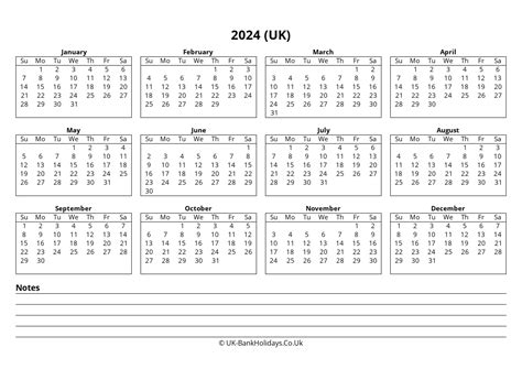 2024 Uk Calendar Printable In Word Pdf Excel