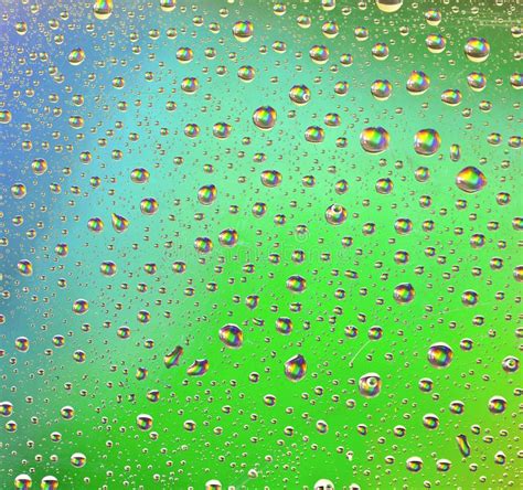 Rainbow Drops Water Rain Background Stock Photo Image Of Spectrum