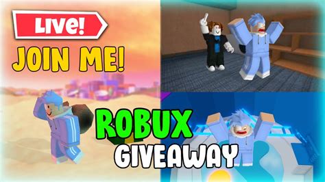 🔴roblox live stream🔴 robux giveaway jailbreak mm2 tower of hell and epic minigame youtube