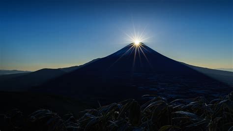 Mount Fuji With Sunrise View From Mount Ryugatake Yamanashi Japan