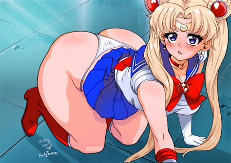 Rule 34 1girls Big Ass Bishoujo Senshi Sailor Moon Blonde Hair Blue