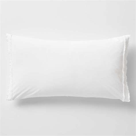 favorite washed organic cotton white king bed pillow sham reviews crate and barrel canada