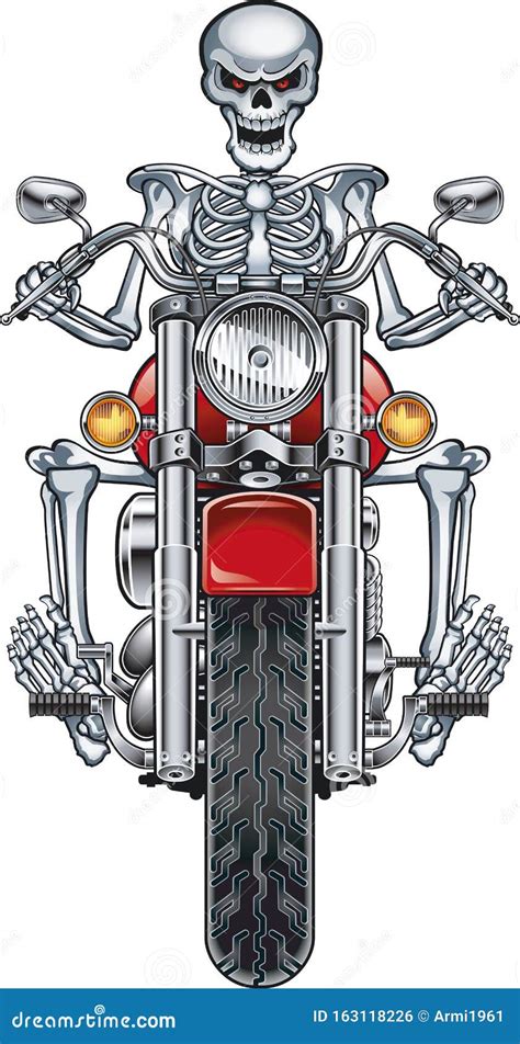 Skeleton Riding Motorcycle Stock Illustrations 126 Skeleton Riding