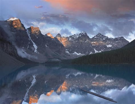 Wenkchemna Peaks And Moraine Lake Banff Art Print By Tim Fitzharris