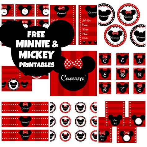 4 Best Images Of Minnie Mouse Birthday Party Printables Mickey Mouse
