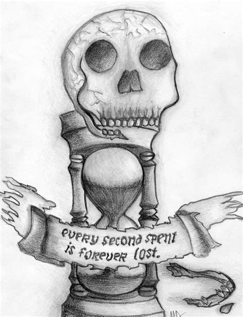 Skull Hourglass By Carboniumeye On Deviantart
